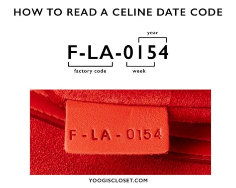 do all celine bags have date codes|celine date code format.